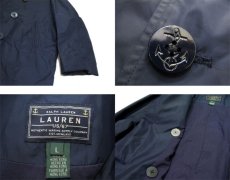 画像4: "Lauren -Ralph Lauren-" Nylon P-Coat　NAVY　size M - L (表記 L) (4)