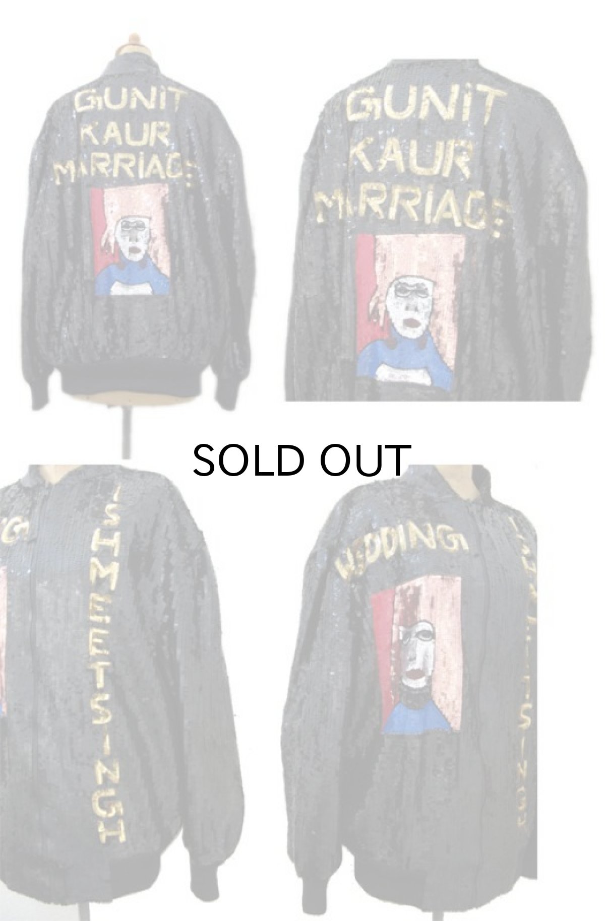 画像3: 1980's Design Spangles Zip Up Jacket Black size L ( 表記 XL ) (3)