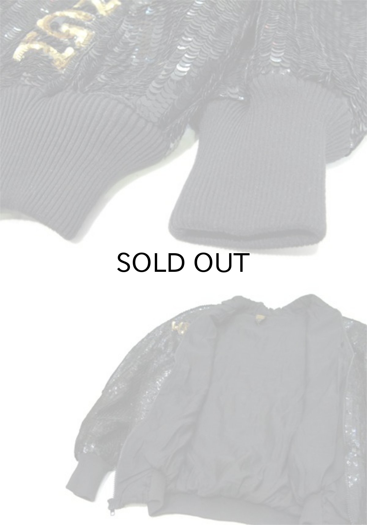 画像4: 1980's Design Spangles Zip Up Jacket Black size L ( 表記 XL ) (4)