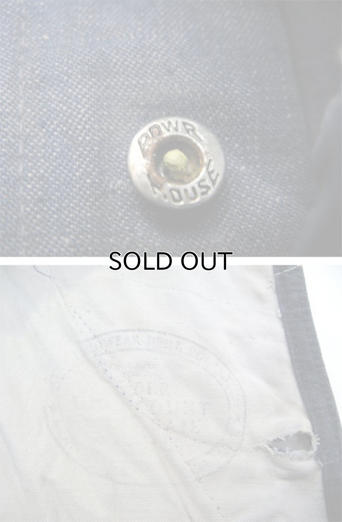 画像4: 1960's "POWER HOUSE" Worker Overall　Blue Denim　size M - L (表記 不明) (4)