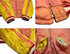 画像8: 1950's "JAPAN" Souvenir Satin Jacket　BLUE / Salmon Pink　size M  - L (表記 不明) (8)