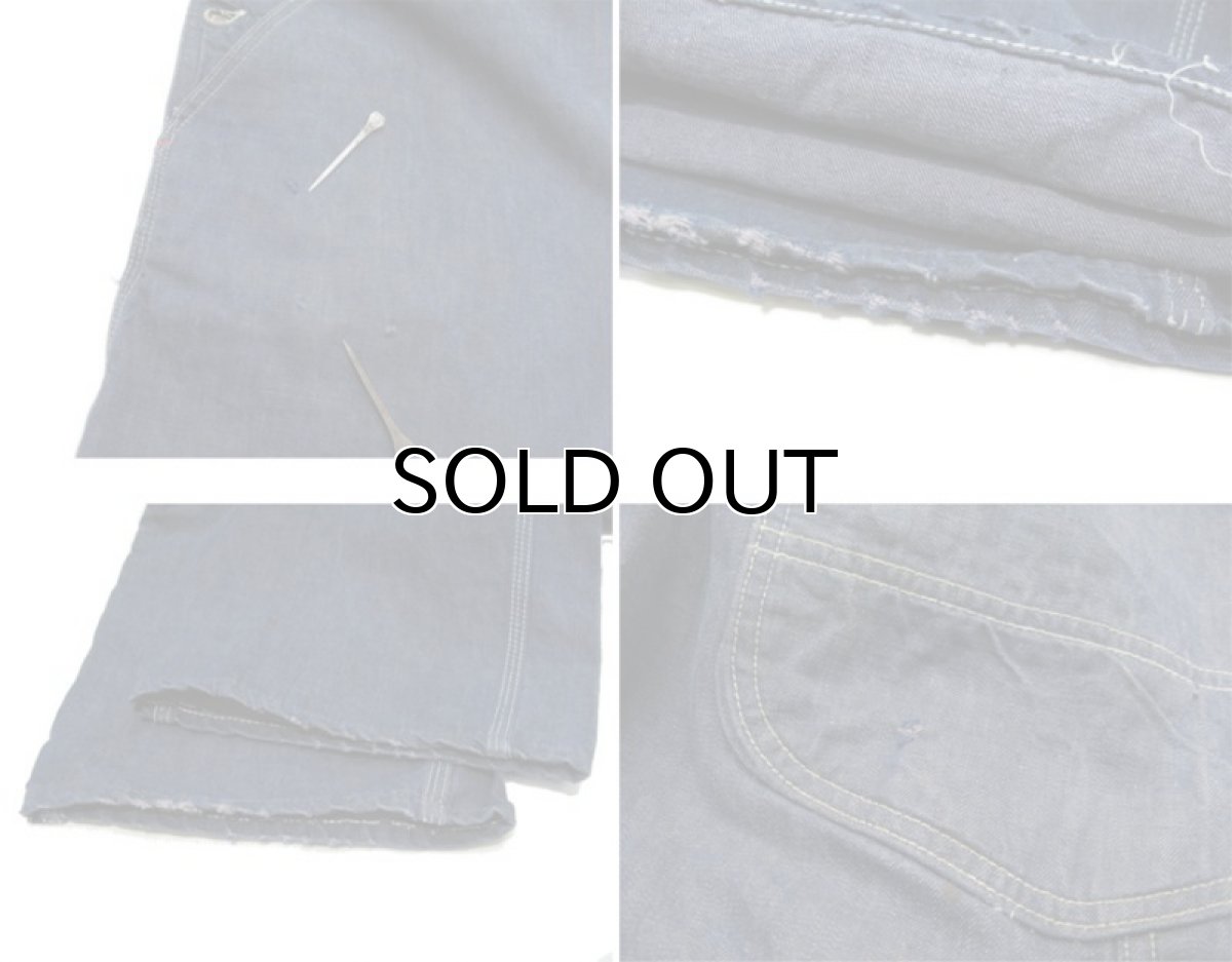 画像5: 1960's "POWER HOUSE" Worker Overall　Blue Denim　size M - L (表記 不明) (5)