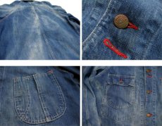 画像4: 1950's COWDEN Raglan Sleeve Denim Worker Coverall　Indigo Blue　size L (表記 不明) (4)