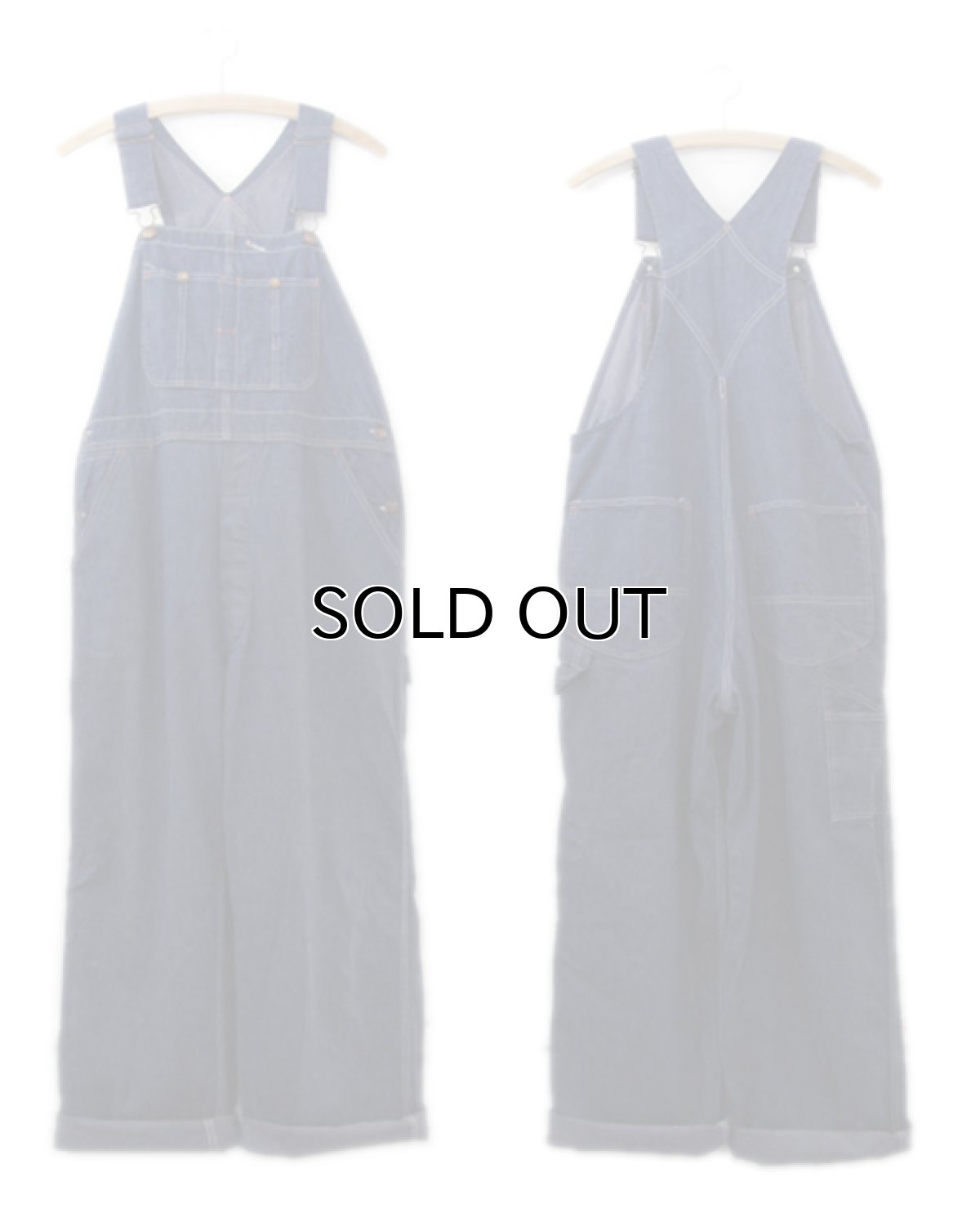 画像2: 1960's "POWER HOUSE" Worker Overall　Blue Denim　size M - L (表記 不明) (2)