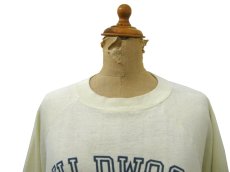 画像3: 1980's Sportswear Crew Neck Sweat Shirts "WILDWOOD" -made in USA-　Cream Yellow　size M - L (表記 XL 48) (3)