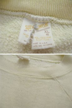 画像4: 1980's Sportswear Crew Neck Sweat Shirts "WILDWOOD" -made in USA-　Cream Yellow　size M - L (表記 XL 48) (4)