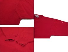 画像5: 1980's~ "Pringle" Lambswool Crew Neck Sweater -made in SCOTLAND-　RED　size XL (表記 不明) (5)