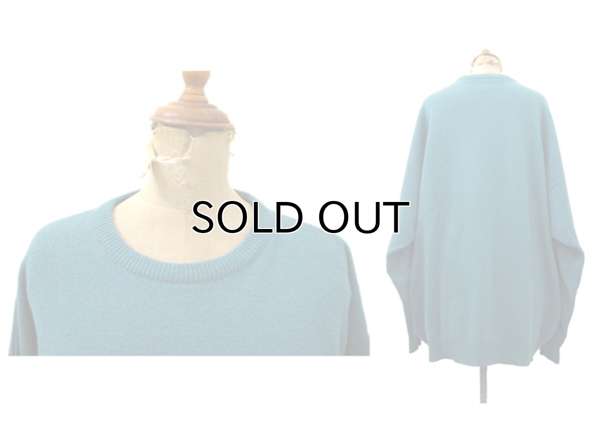 画像2: 1980's~ "Pringle" Lambswool Crew Neck Sweater -made in SCOTLAND- Emerald Green size XL (表記 不明) (2)