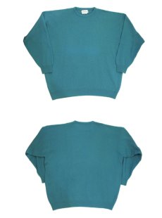 画像4: 1980's~ "Pringle" Lambswool Crew Neck Sweater -made in SCOTLAND-　Emerald Green　size XL (表記 不明) (4)