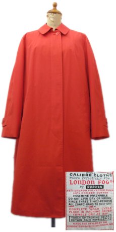画像1: 1970's~ "London Fog" Soutien Collar Coat Dead Stock　Scarlet　size S (表記 10 Regular) (1)