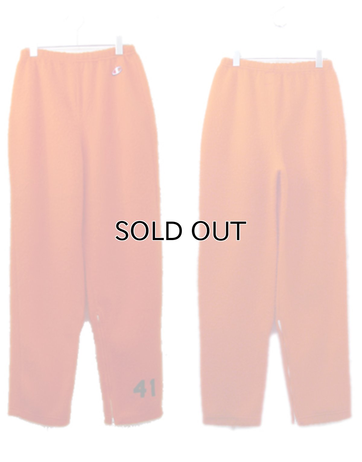 画像2: 1960's "Champion Product" Fleece Bottoms -made in USA- Orange size M (表記 12) (2)