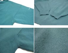 画像5: 1980's~ "Pringle" Lambswool Crew Neck Sweater -made in SCOTLAND-　Emerald Green　size XL (表記 不明) (5)