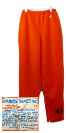 画像1: 1960's "Champion Product" Fleece Bottoms -made in USA-　Orange　size M (表記 12) (1)