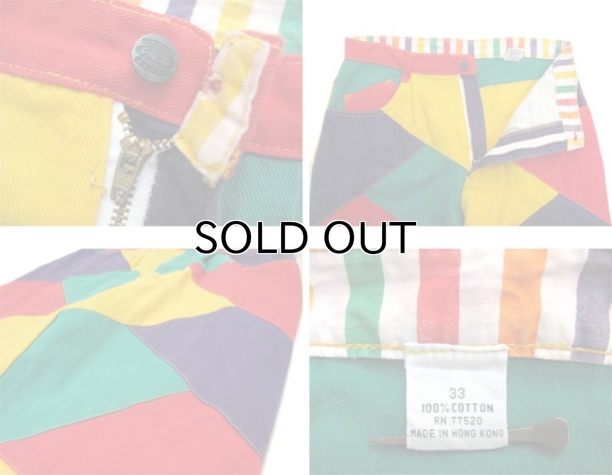 画像3: 1980's "PACO" Crazy Pattern Tapered Denim Pants　Multi Color　size w 32 inch (表記 33) (3)