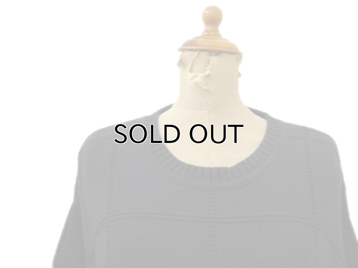 画像2: "DOCKERS" Crew Neck Cotton knit Dead Stock BLACK size XL (表記 XL) (2)