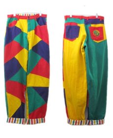 画像2: 1980's "PACO" Crazy Pattern Tapered Denim Pants　Multi Color　size w 32 inch (表記 33) (2)