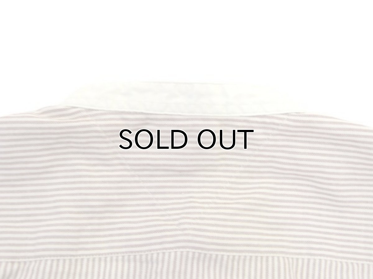 画像5: "Tommy Hilfiger" Collarless Stripe Shirts Brown / Beige size L (表記 M) (5)