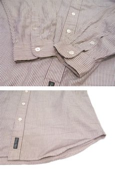 画像4: "Tommy Hilfiger" Collarless Stripe Shirts　Brown / Beige　size L (表記 M) (4)