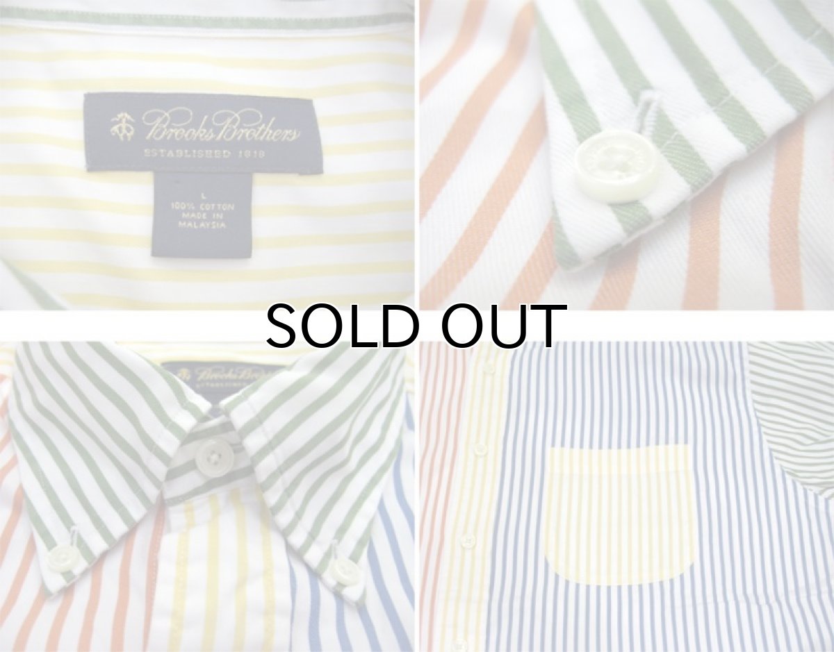 画像4: "Brooks Brothers" B/D Oxford Stripe Shirts　Multi Color　size XL (表記 L) (4)