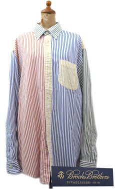 画像1: "Brooks Brothers" B/D Oxford Stripe Shirts　Multi Color　size XL (表記 L) (1)
