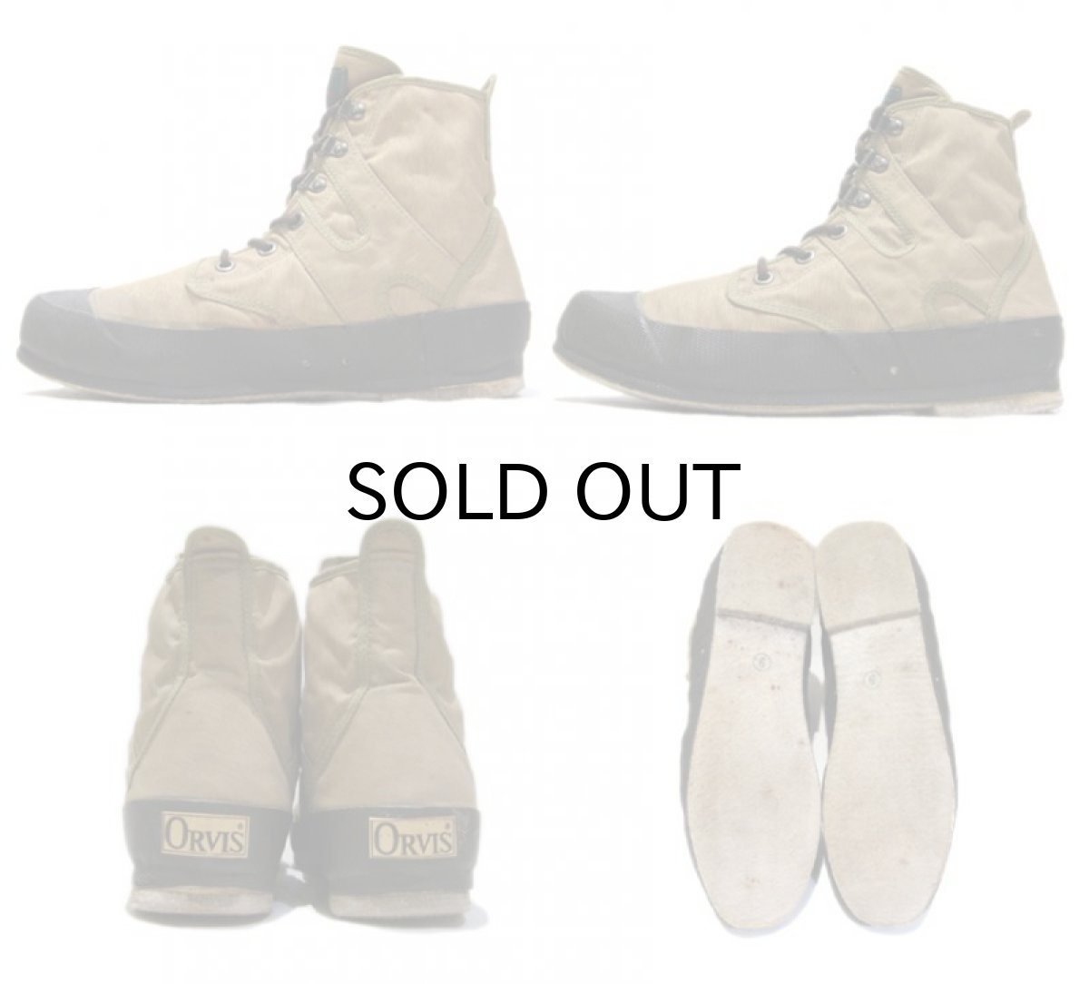 画像2: 1980's "ORVIS" Fishing Shoes -made in KOREA-　OLIVE　size 9 (27 cm) (2)