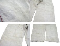 画像8: Early1900's French Herringbone Linen Trousers　Natural　size w ~34 inch (8)