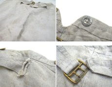 画像7: Early1900's French Herringbone Linen Trousers　Natural　size w ~34 inch (7)