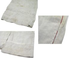 画像9: Early1900's French Herringbone Linen Trousers　Natural　size w ~34 inch (9)