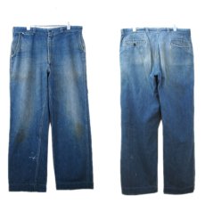 画像2: 1950's U.S. Trousers Style Worker Denim Pants　Indigo Blue　size w 36 inch (表記 不明) (2)