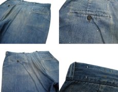 画像5: 1950's U.S. Trousers Style Worker Denim Pants　Indigo Blue　size w 36 inch (表記 不明) (5)