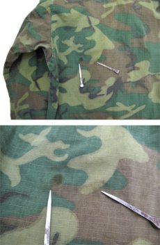 画像7: 1960's U.S.Military Jungle Fatigue Rip-Stop Jacket　Leaf Pattern Camouflage　size X-SMALL / SHORT (7)