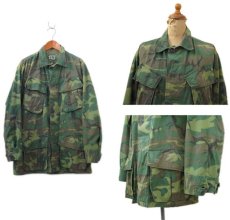 画像3: 1960's U.S.Military Jungle Fatigue Rip-Stop Jacket　Leaf Pattern Camouflage　size X-SMALL / SHORT (3)