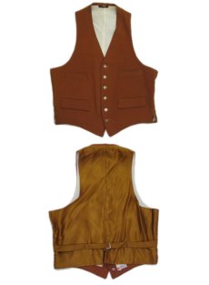 画像7: OLD "John Wanamaker" Pure Virgin Wool Vest Dead Stock -made in ENGLAND-　Red Brown　size M (表記 42) (7)