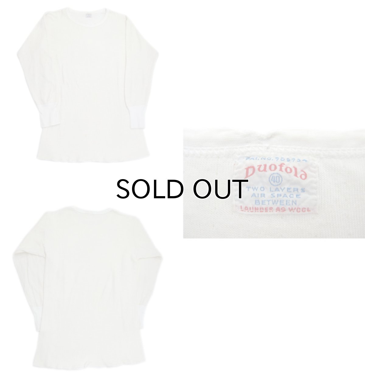 画像3: 1950's "Duofold" Two Rayer Thermal Shirts　NATURAL　size M - L (表記 40) (3)