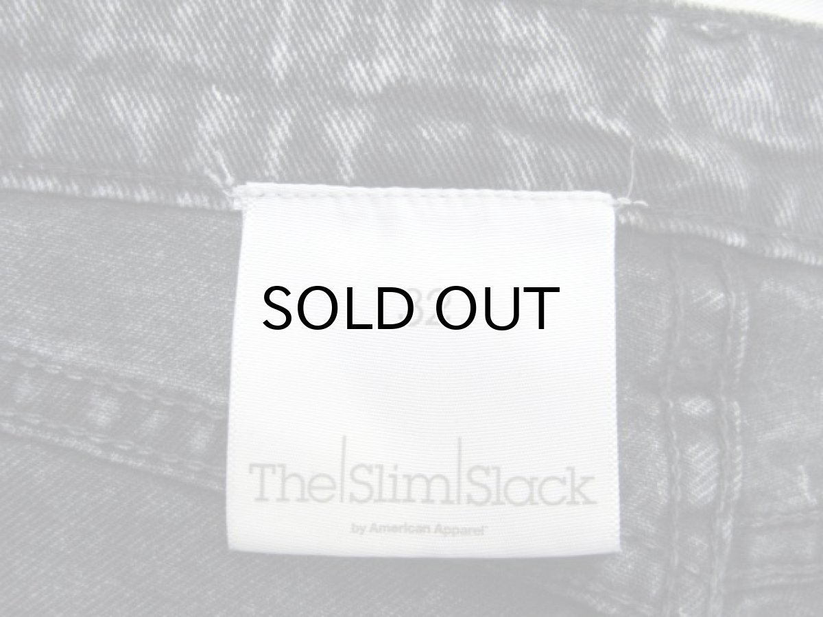 画像3: "American Apparel" Chemical Wash Denim Skinny Pants　Black Denim　size w 32 inch (表記 w 32) (3)