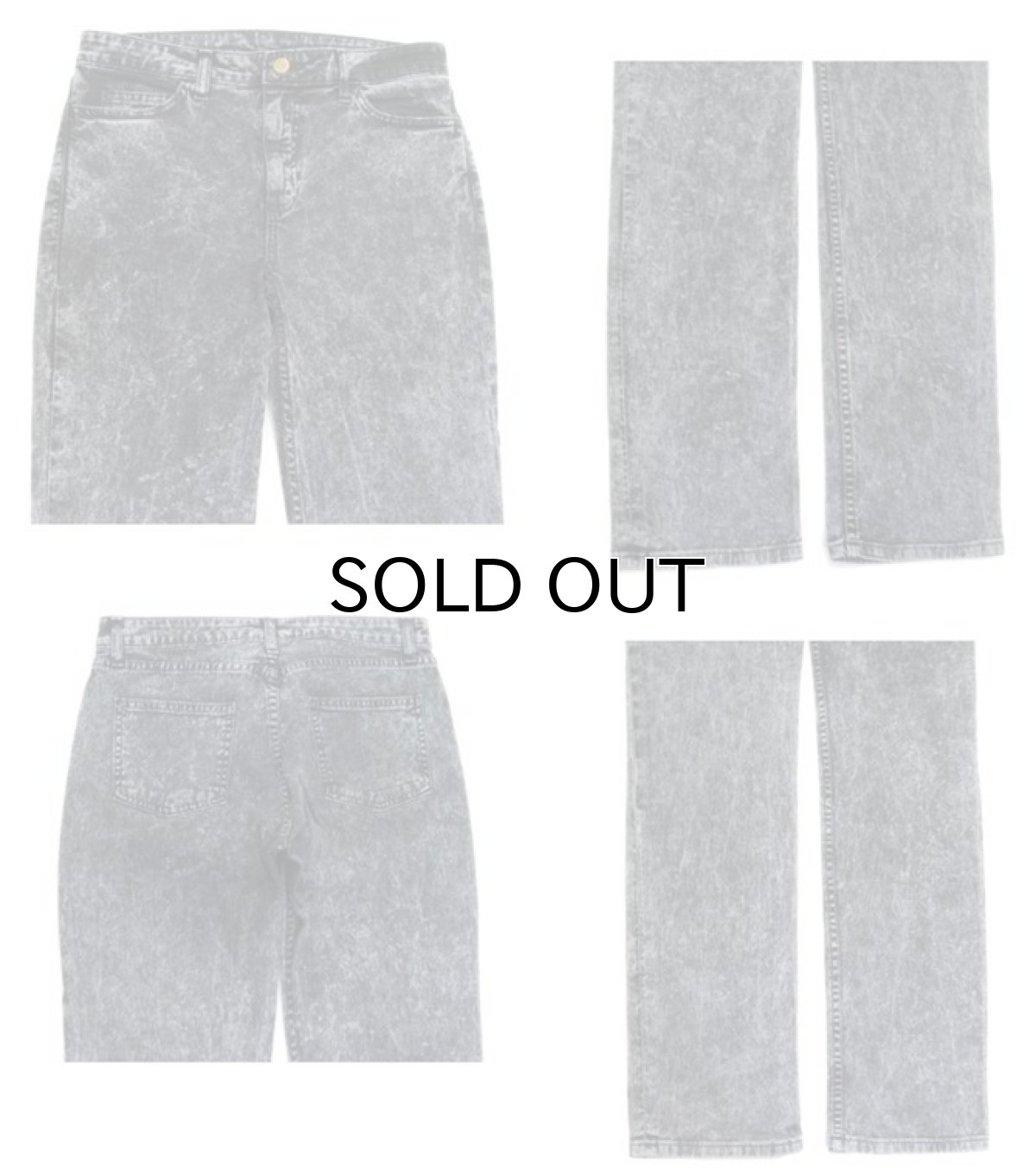 画像4: "American Apparel" Chemical Wash Denim Skinny Pants　Black Denim　size w 32 inch (表記 w 32) (4)