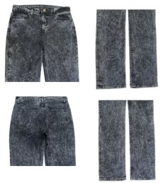 画像4: "American Apparel" Chemical Wash Denim Skinny Pants　Black Denim　size w 32 inch (表記 w 32) (4)