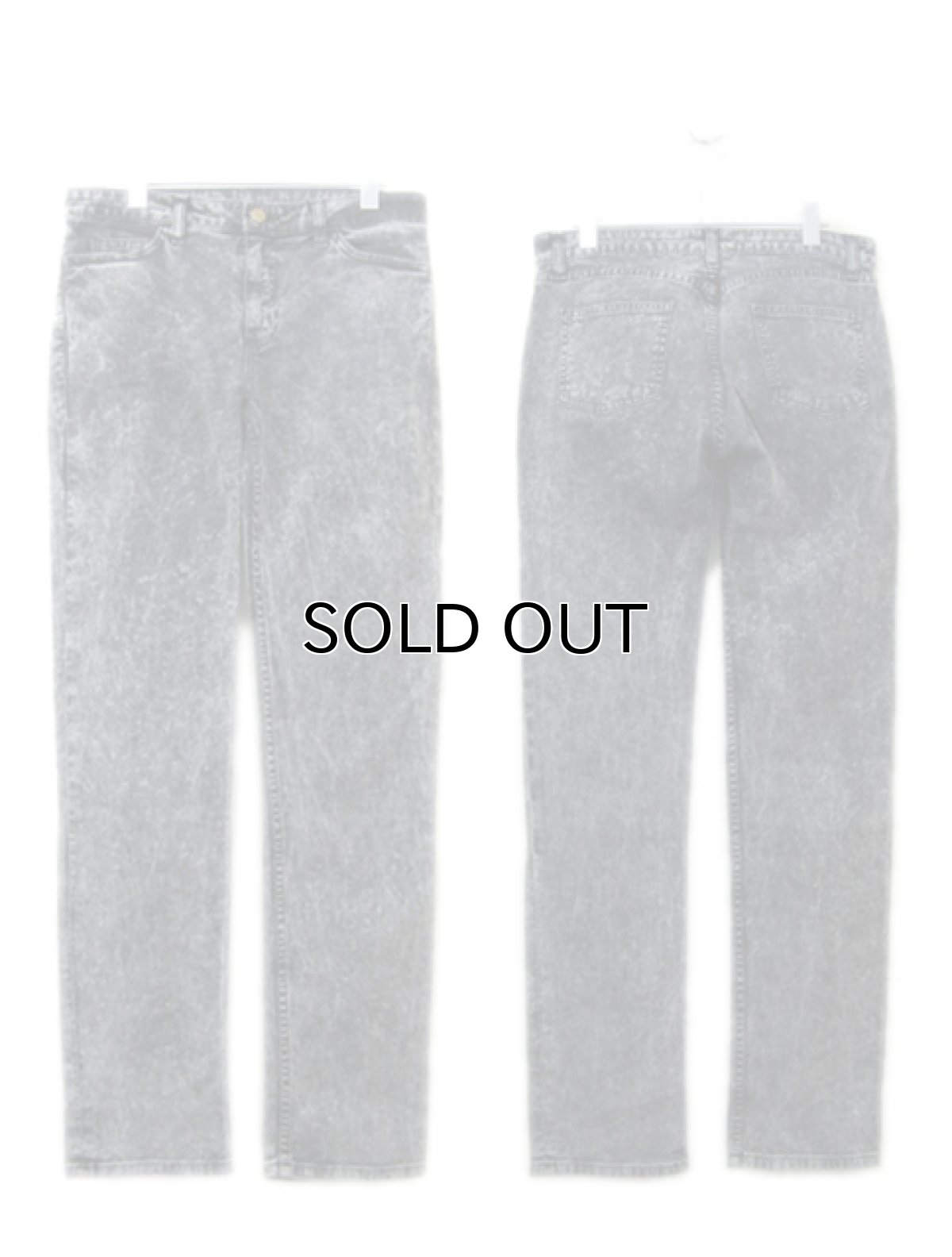 画像2: "American Apparel" Chemical Wash Denim Skinny Pants　Black Denim　size w 32 inch (表記 w 32) (2)