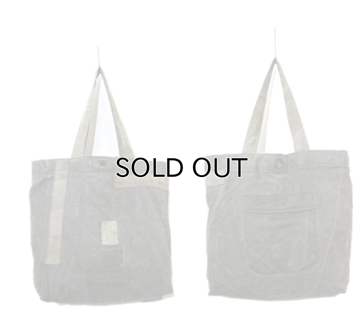 画像6: " Note and Pen "retouch" Tote Bag  -1950's French Military Linen Duffle- OLIVE (6)