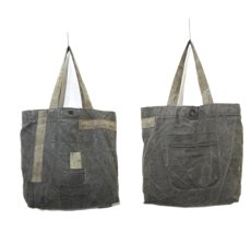 画像6: " Note and Pen "retouch" Tote Bag  -1950's French Military Linen Duffle-　OLIVE (6)