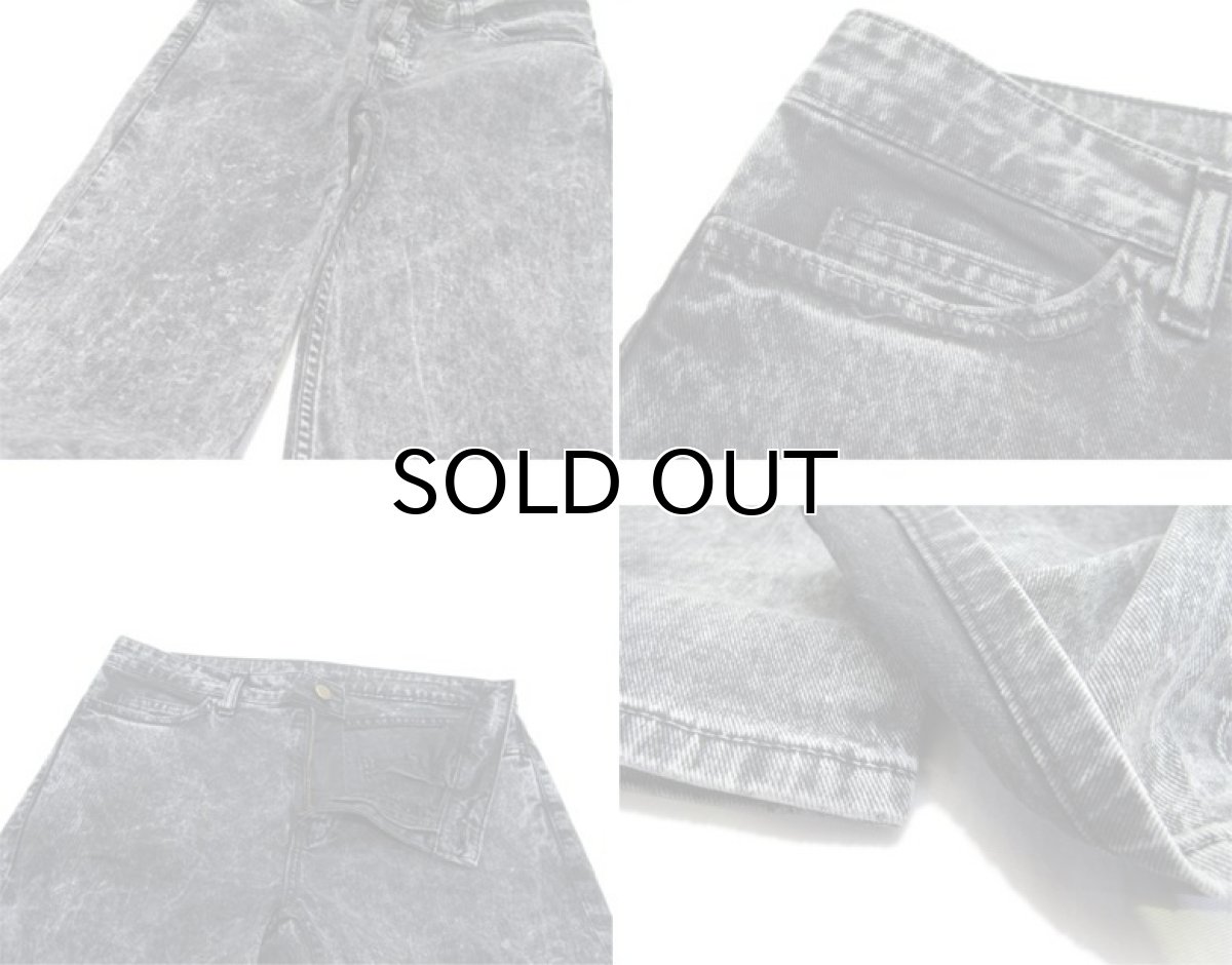 画像5: "American Apparel" Chemical Wash Denim Skinny Pants　Black Denim　size w 32 inch (表記 w 32) (5)