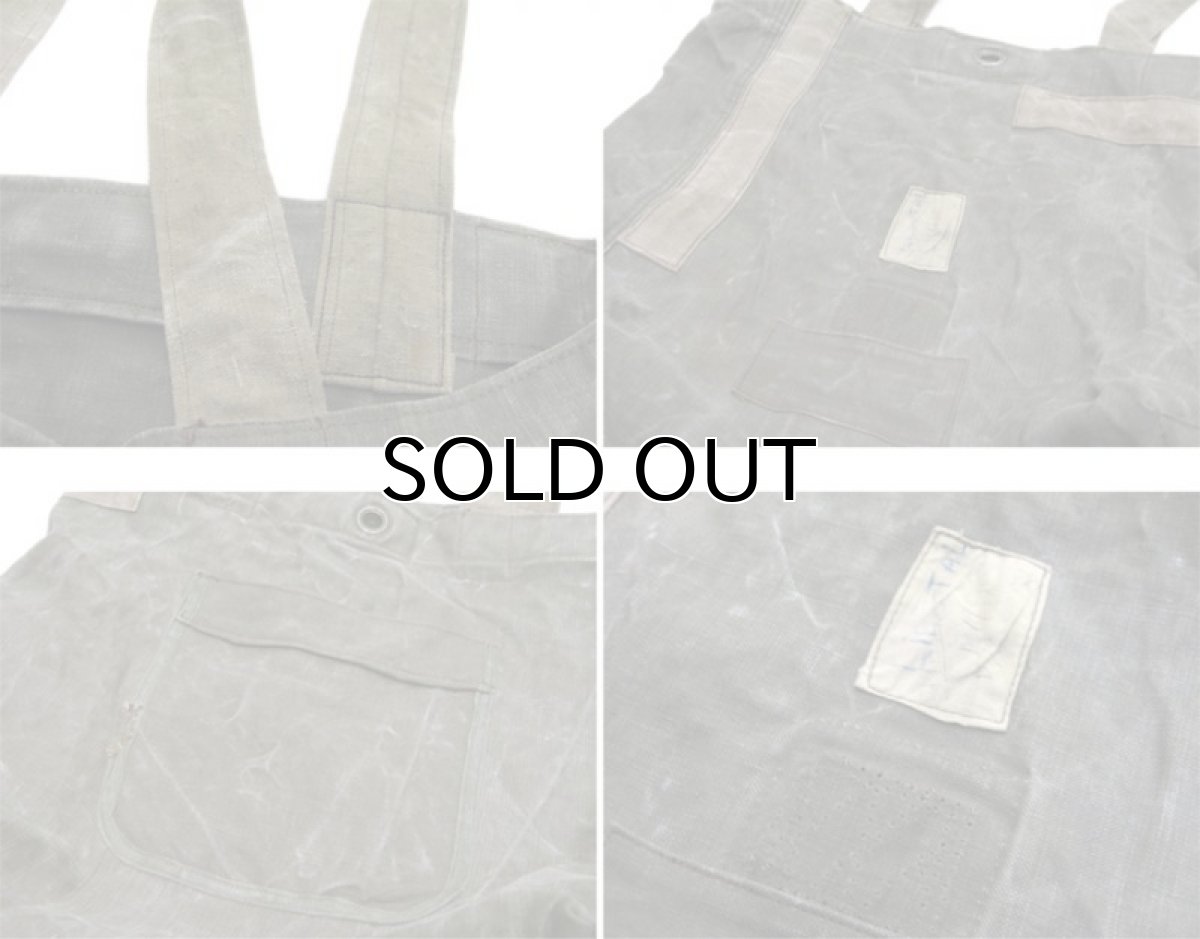 画像3: " Note and Pen "retouch" Tote Bag  -1950's French Military Linen Duffle- OLIVE (3)