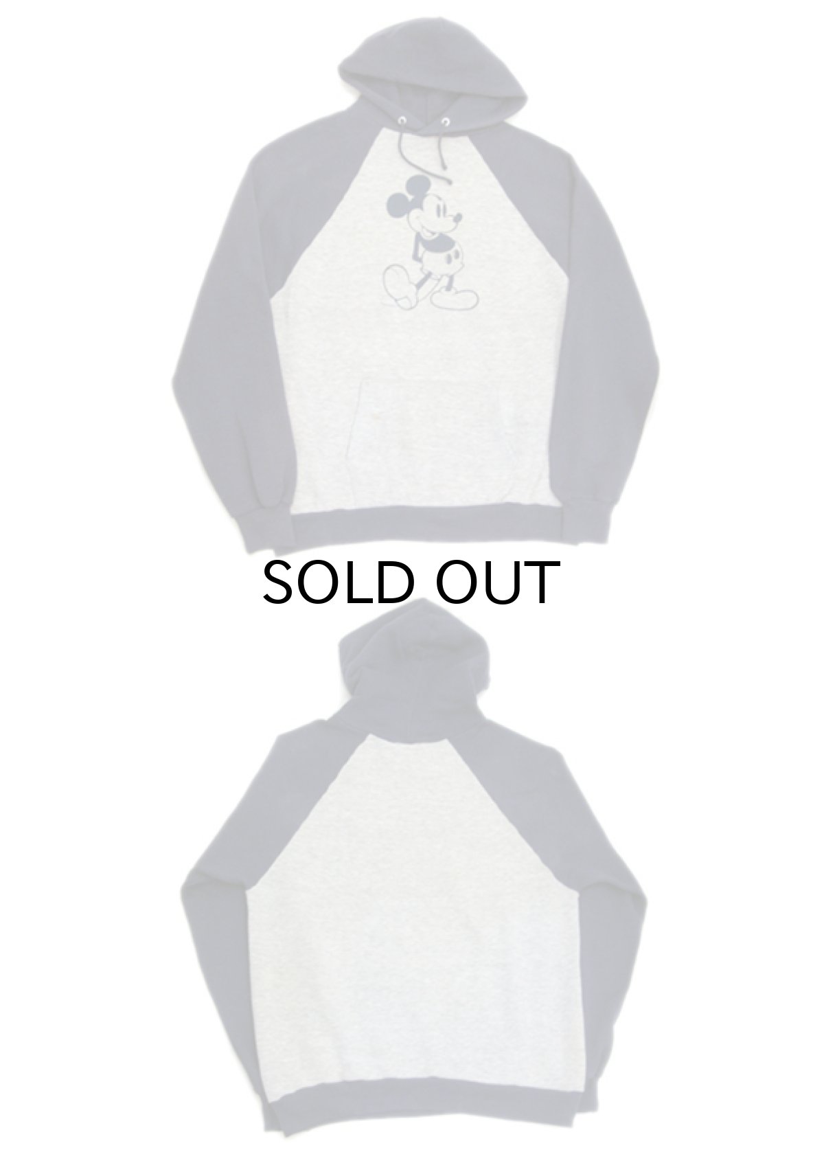 画像3: 1980's Disney "Mickey Mouse" Two-Tone Sweat Parka -made in USA- Heather Grey / Navy size L (表記 XL) (3)