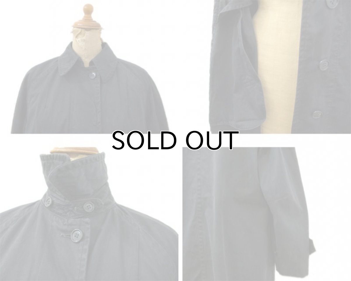 画像3: 1970's "hillgate" Soutien Collar Long Coat BLACK size S (表記 10) (3)