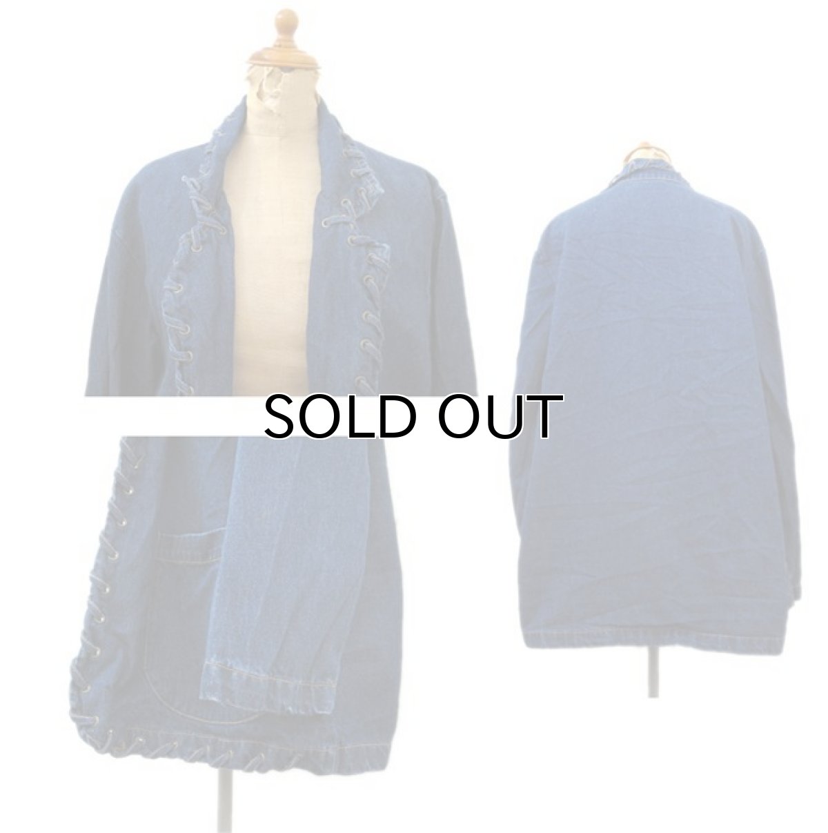 画像2: 1990's "newport news" Design Denim Jacket Blue Denim size M - L (表記 不明) (2)