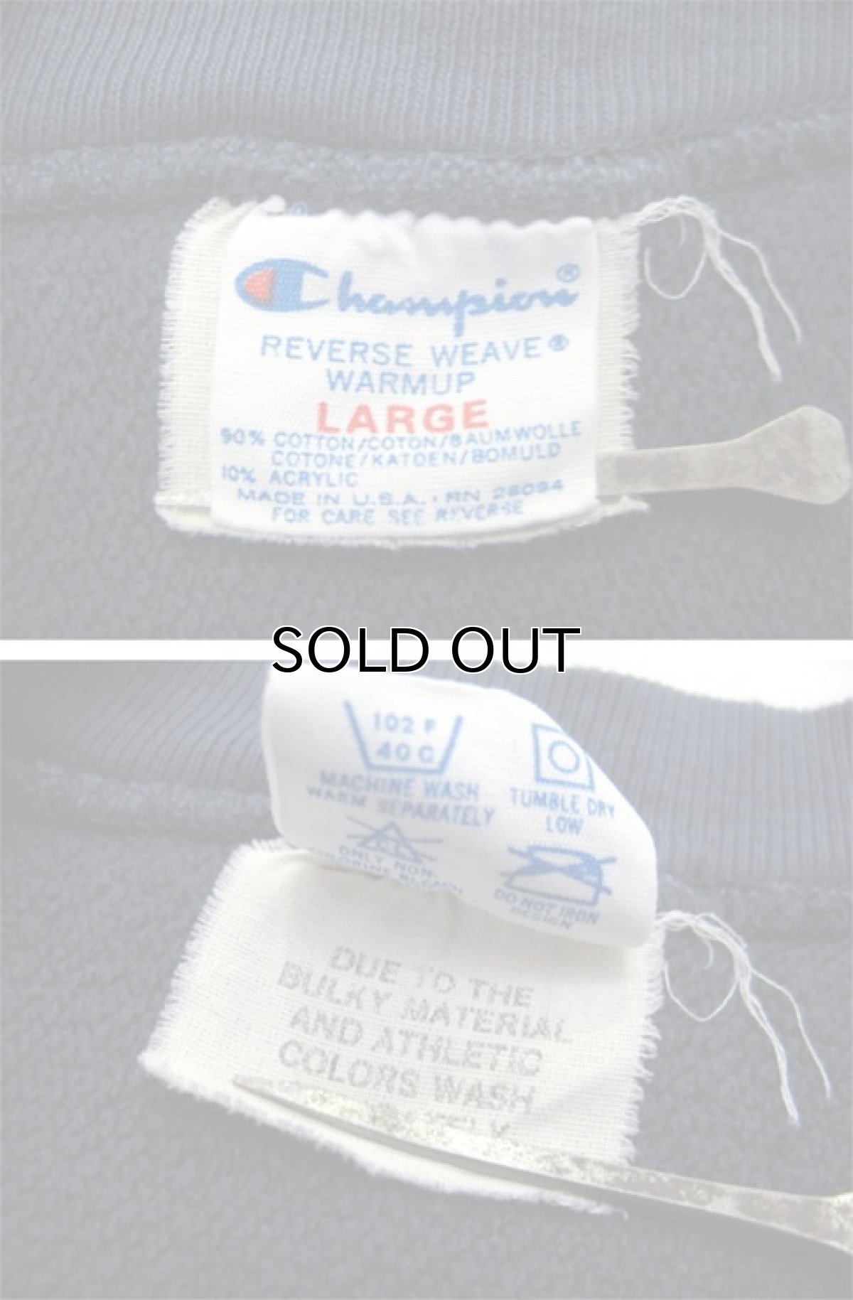 画像4: 1990's Champion Reverse Weave Sweat Shirts "IOWA 38" -made in USA- NAVY size M - L (表記 L) (4)