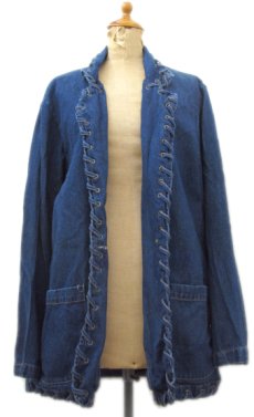 画像1: 1990's "newport news" Design Denim Jacket　Blue Denim　size M - L (表記 不明) (1)