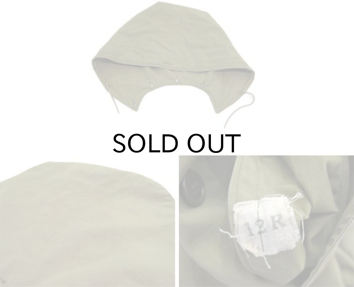 画像9: 1950's U.S.Military Double Breast Over Coat with Hood Olive size S (表記 12R) (9)