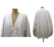 画像2: "Boomerang" Nep Cotton Cardigan Dead Stock one-washed　NATURAL　size XL~ (表記 L) (2)