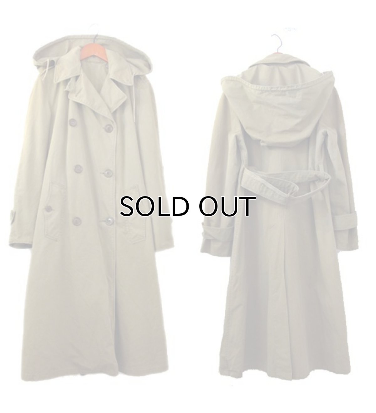 画像3: 1950's U.S.Military Double Breast Over Coat with Hood Olive size S (表記 12R) (3)